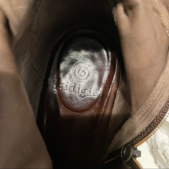 Leather Made in Italy Block Heel Flat Round Rivet Detail Inside Zip Ankle Boot - Picture 6 of 16